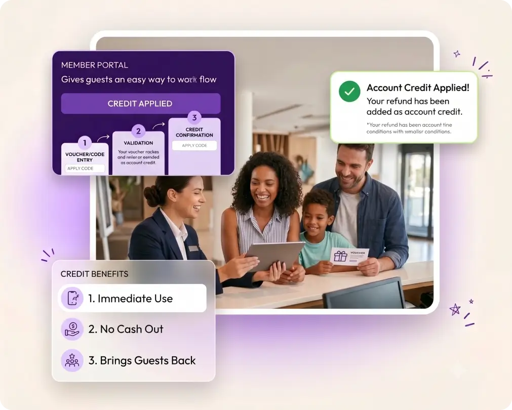 Account credit for hospitality brands