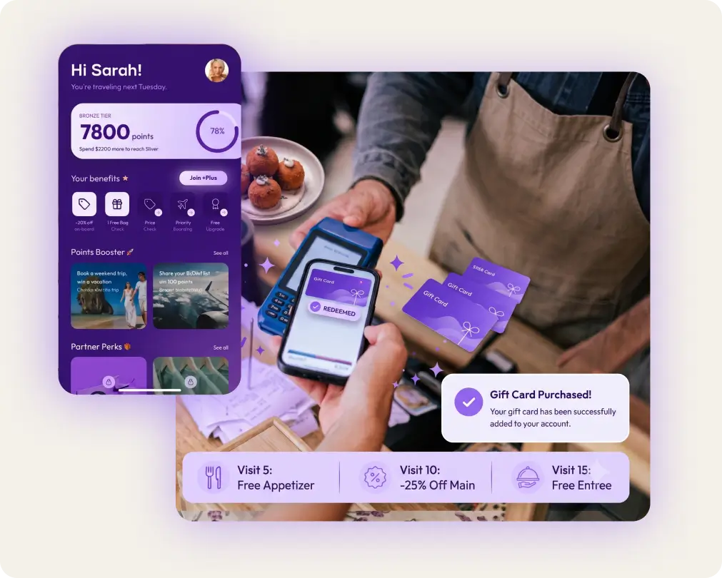 Loyalty program for restaurants and hotels