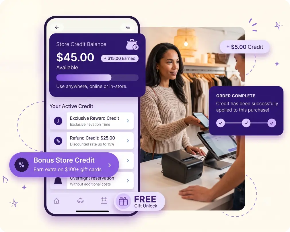 Store credit for retail and ecommerce