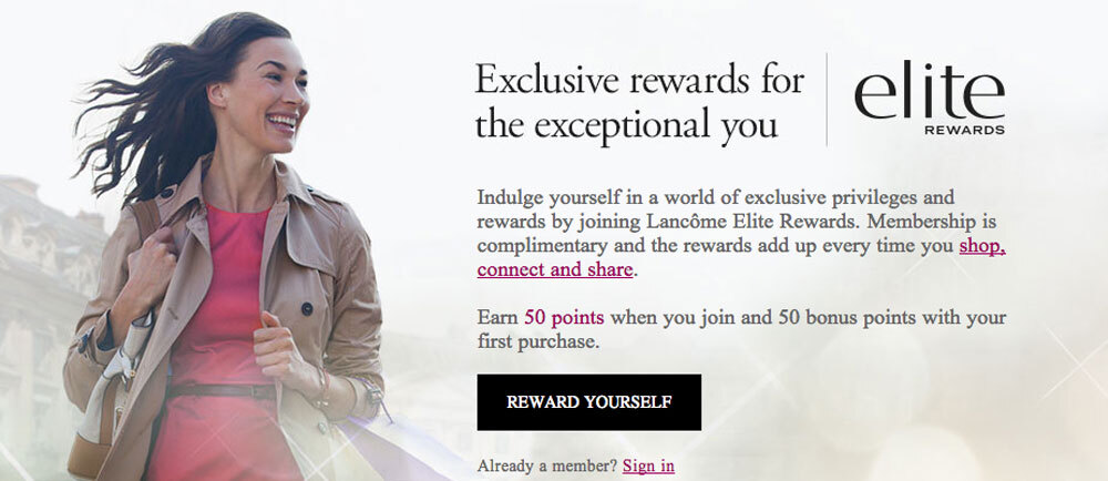Elite rewards program
