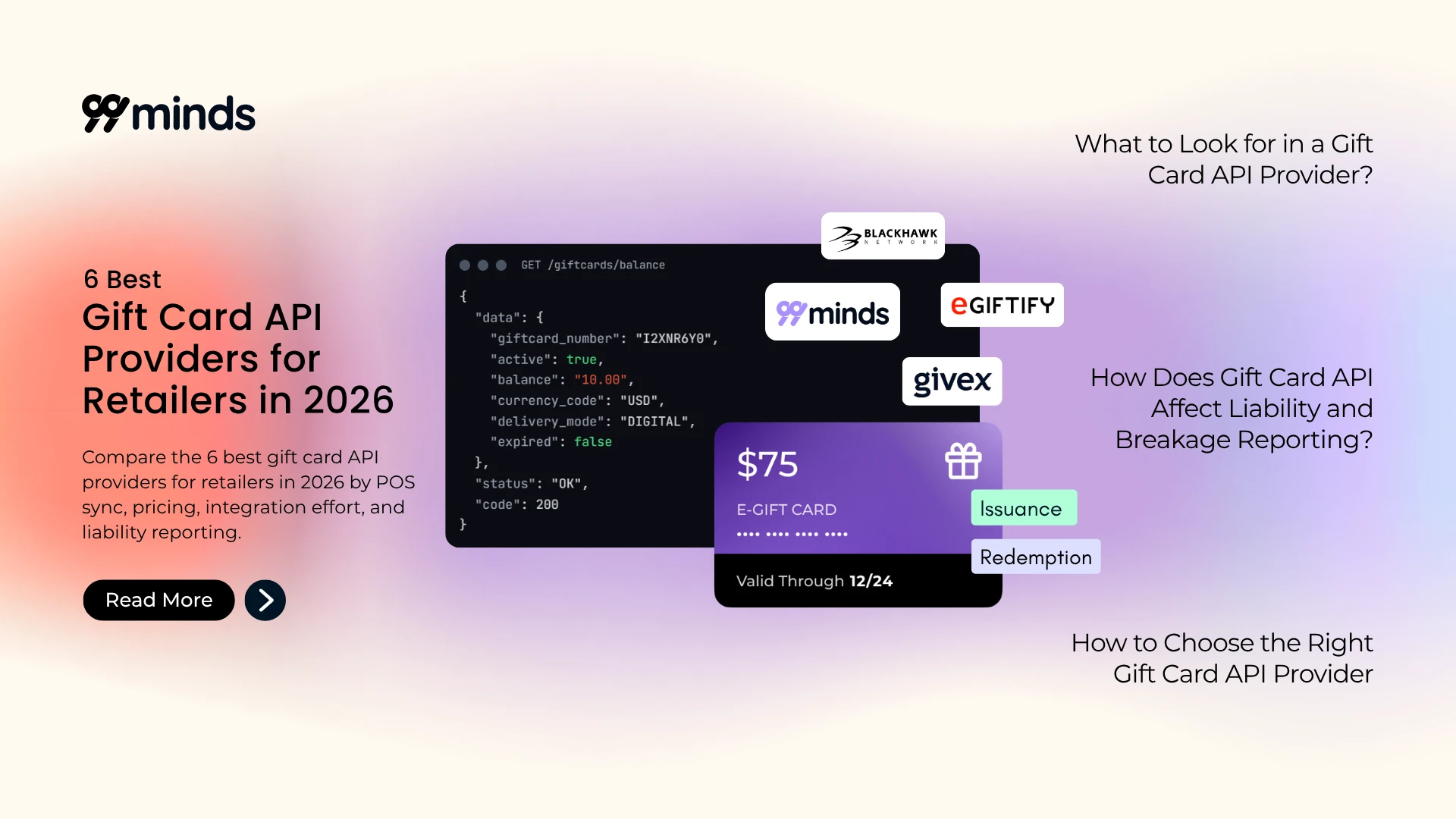 Cover graphic for the 6 best gift card API providers for retailers in 2026 blog post