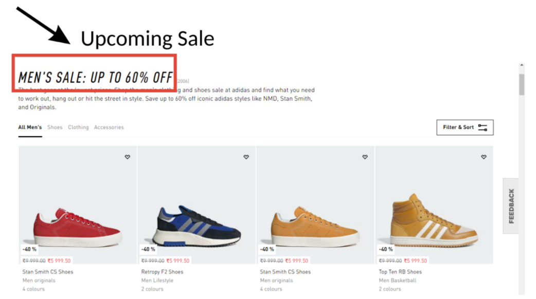 Ecommerce sale