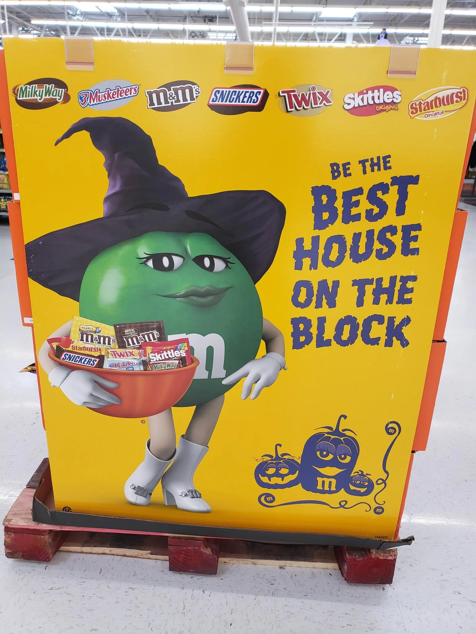 Mars Wrigley Halloween in-store candy display featuring M&M's