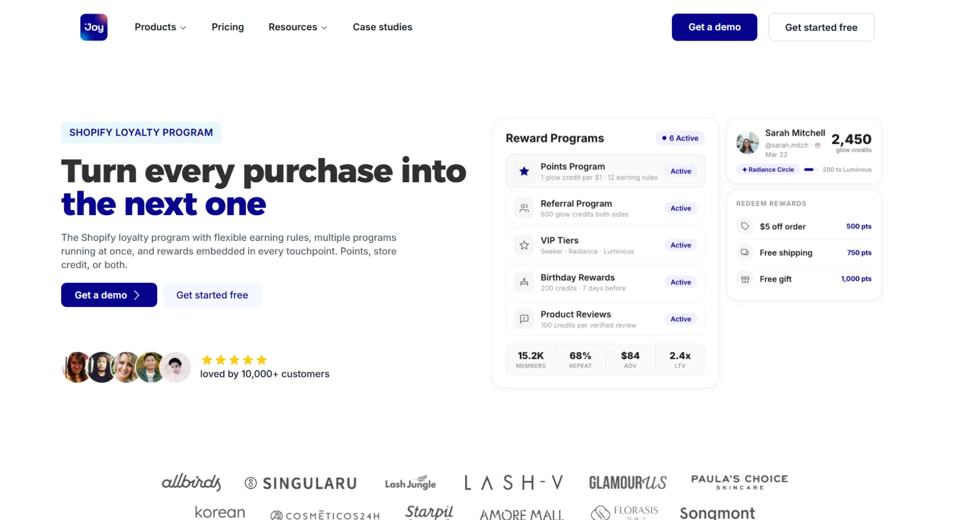 Joy Rewards ecommerce loyalty platform