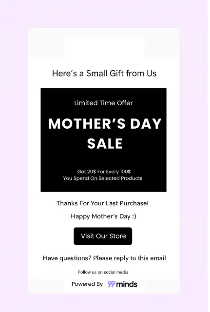 Loyalty Program Tie-In idea for mothers day promotions