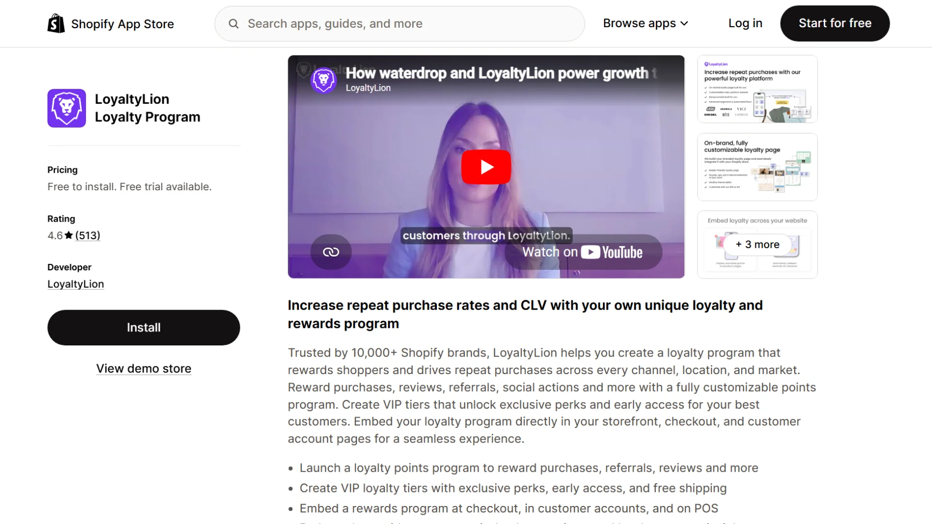 LoyaltyLion shopify referral app dashboard