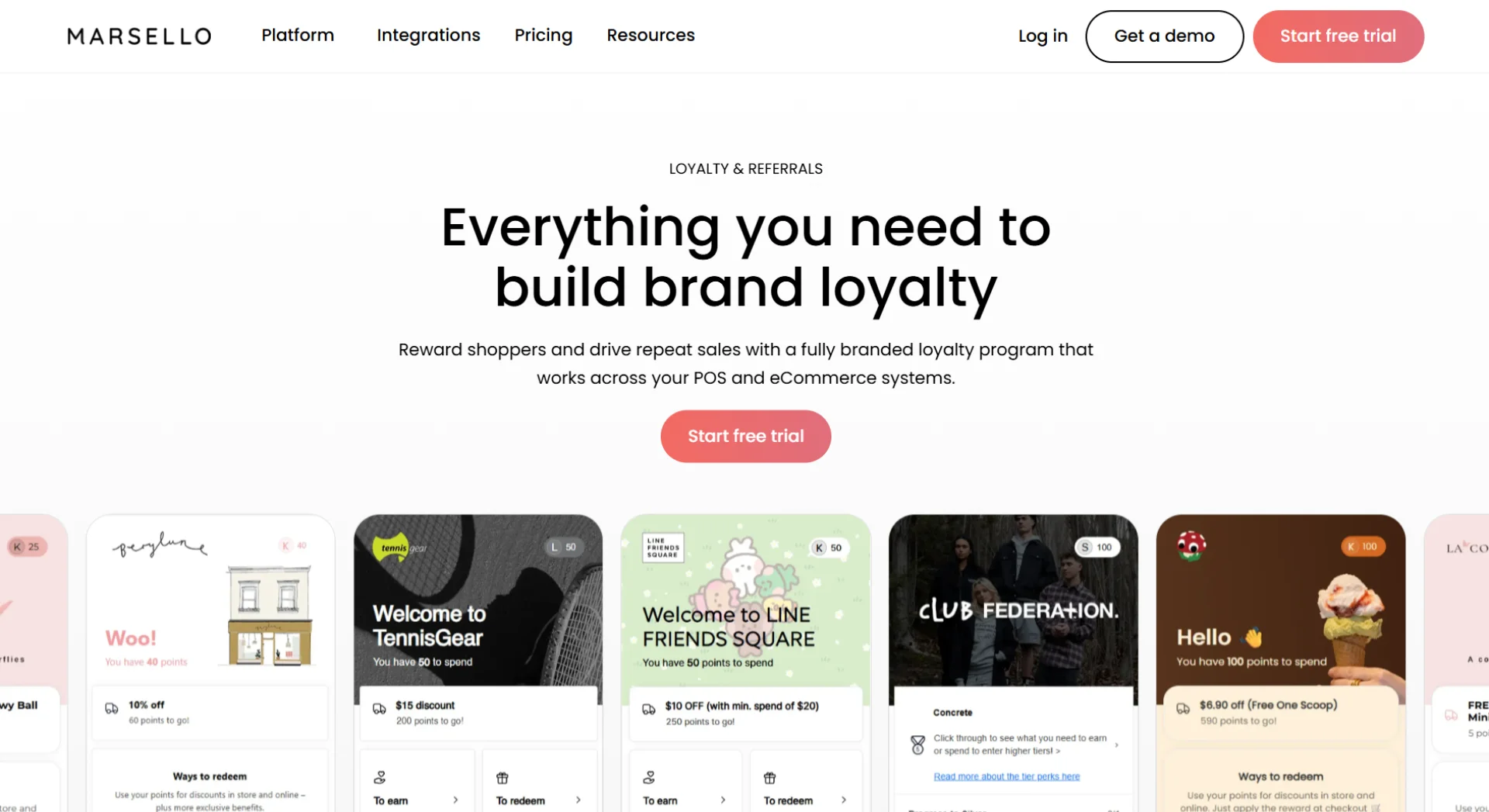 Marsello ecommerce loyalty platform