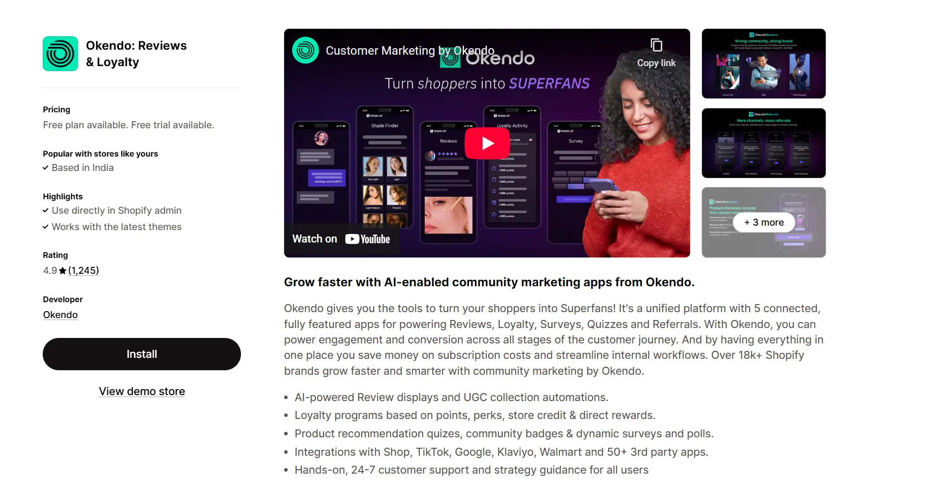 Okendo shopify store credit app