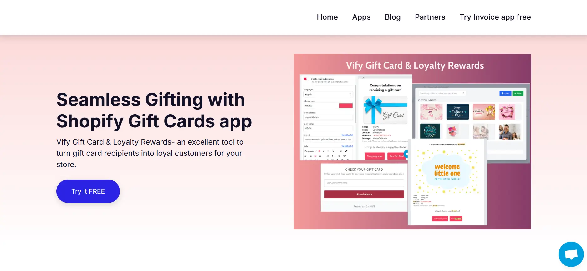 Vify gift card app