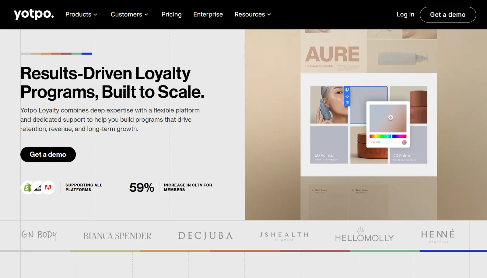 Yotpo Loyalty and Rewards homepage