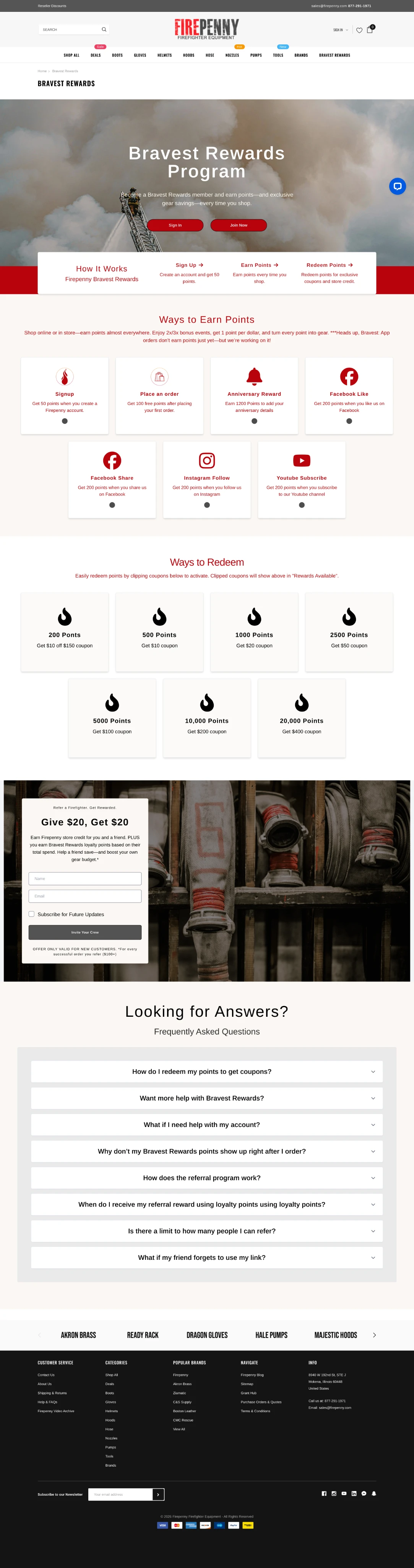 Firepenny Loyalty Page